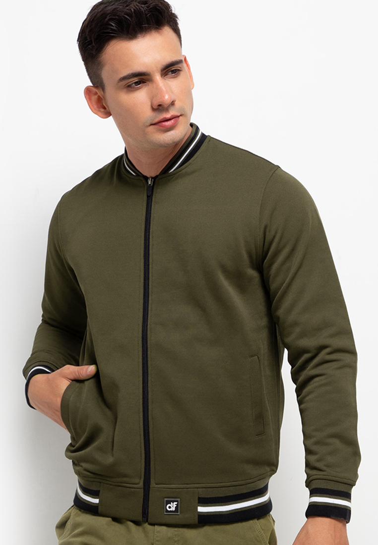 D&F Jaket Bomber Pria - Olive