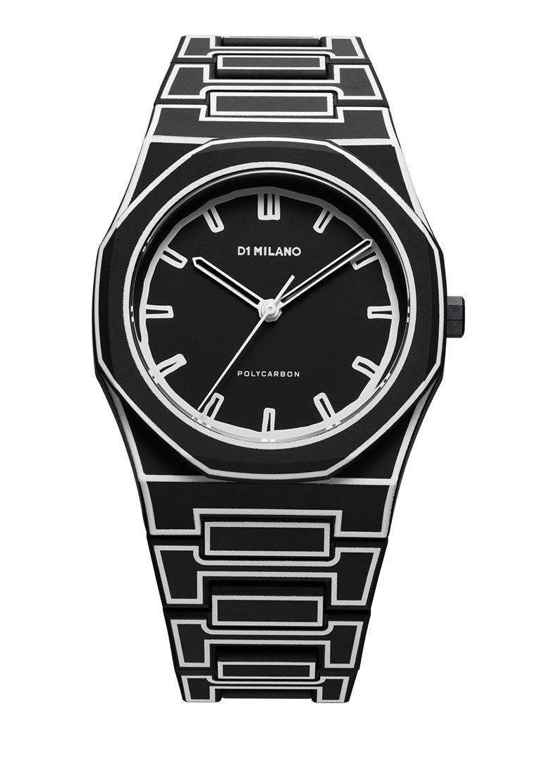 D1 Milano Polycarbon Black Sketch 40.5mm D1-PCBJ33