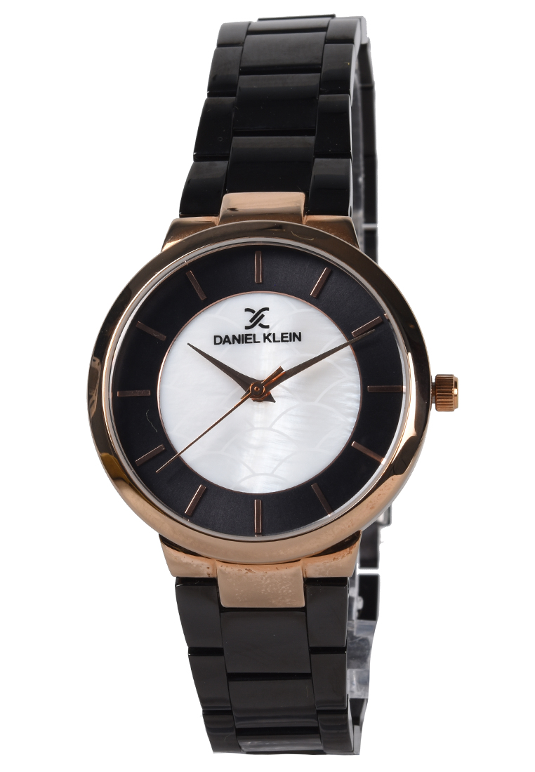 Daniel Klein - Jam Tangan Wanita - Rosegold - Black Stainless Steel Bracelet - DK11887-A
