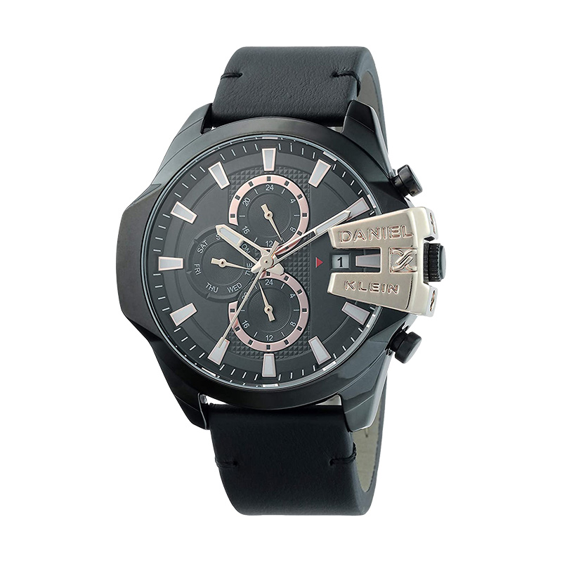 Daniel Klein [CLEARANCE JUNI] Jam Tangan Pria Daniel Klein Exclusive DK12352-4 Men Black Dial Black 