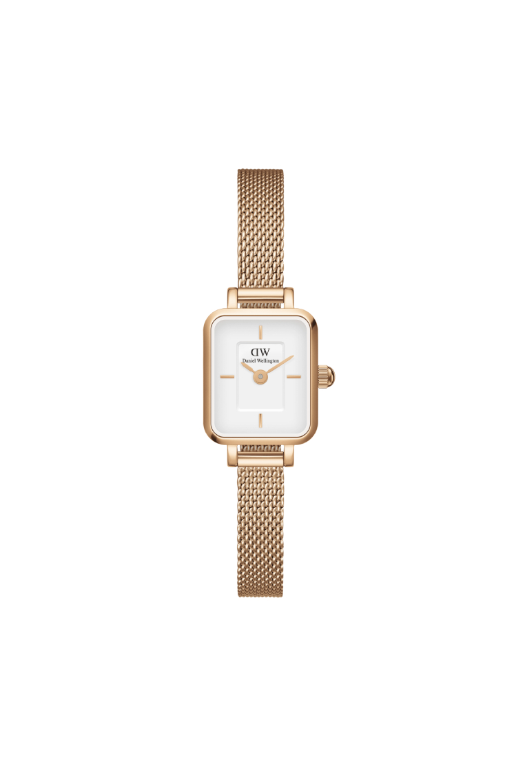 Daniel Wellington Quadro Mini Melrose Rose Gold - Fashion Watch for women - Stainless Steel Strap Wa