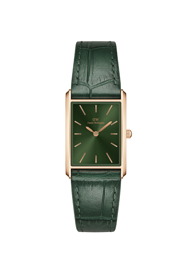 Daniel Wellington Bound 32x22mm Green Crocodile - Rose Gold - Emerald SunrayDial - Fashion Watch for