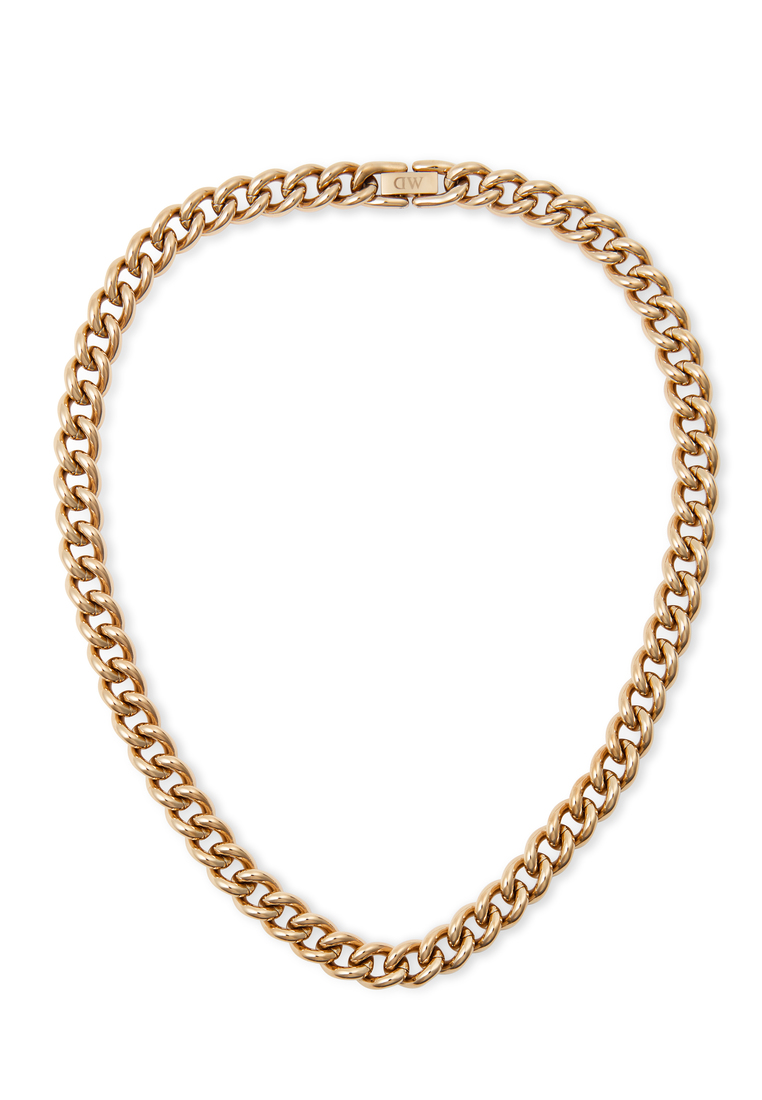 Daniel Wellington Chunky Chain Necklace Rose Gold - Unisex Necklace for women and men stainless stee