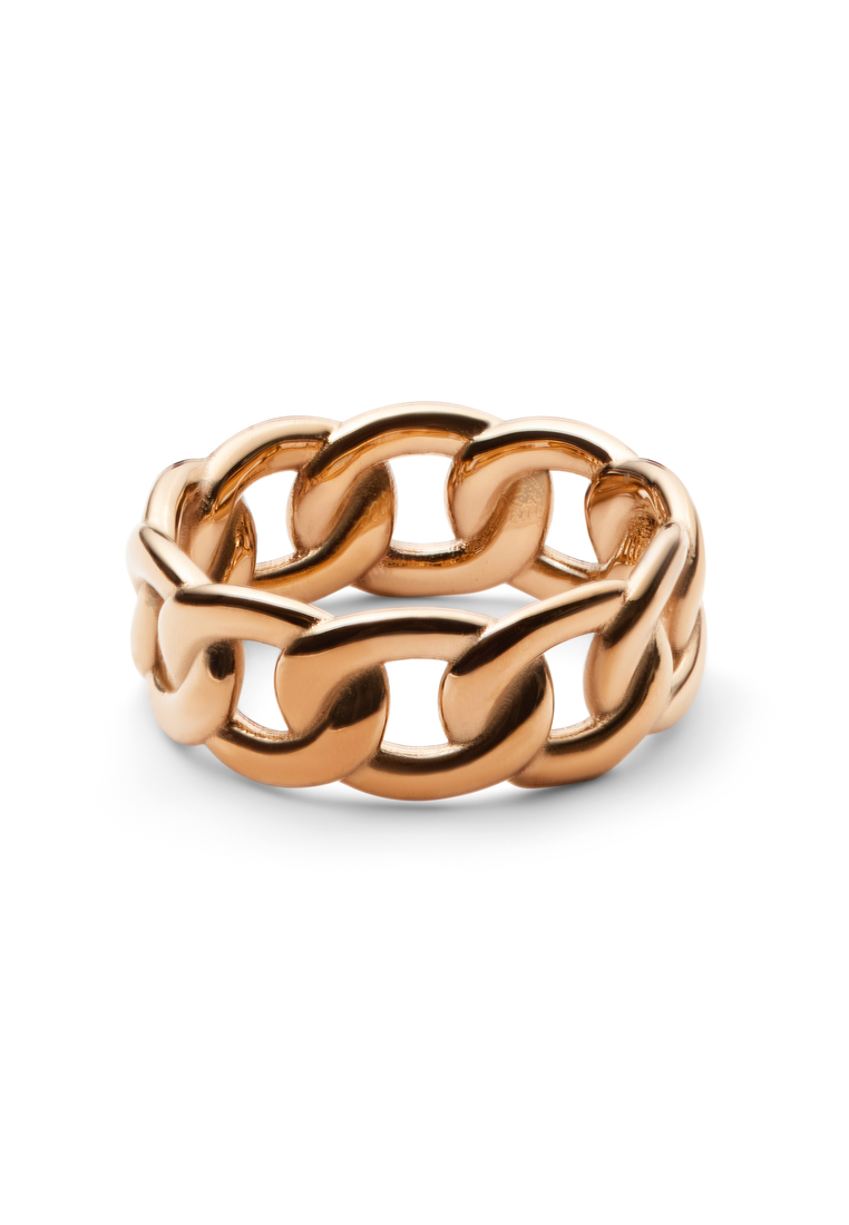 Daniel Wellington Chunky Chain Ring Rose Gold - Unisex Ring for women and men stainless steel Ring D