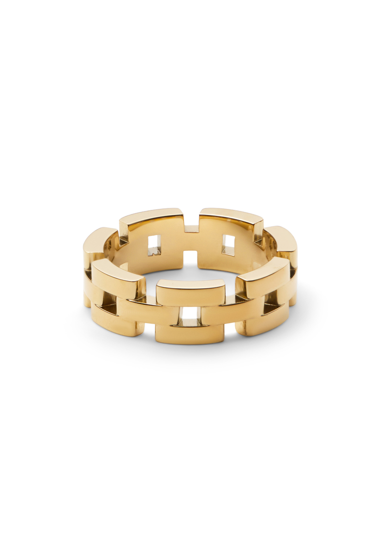 Daniel Wellington 3-Link Ring Gold  - Unisex Ring for women and men stainless steel Ring DW Official