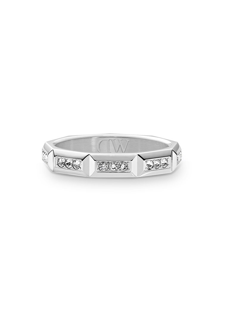 Daniel Wellington Bric Icon Lumine Ring Silver - Unisex Ring for women and men stainless steel Ring 