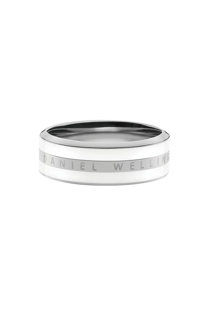 Daniel Wellington Emalie Ring Satin White Silver 50 - Stainless Steel Ring - cincin for women and me
