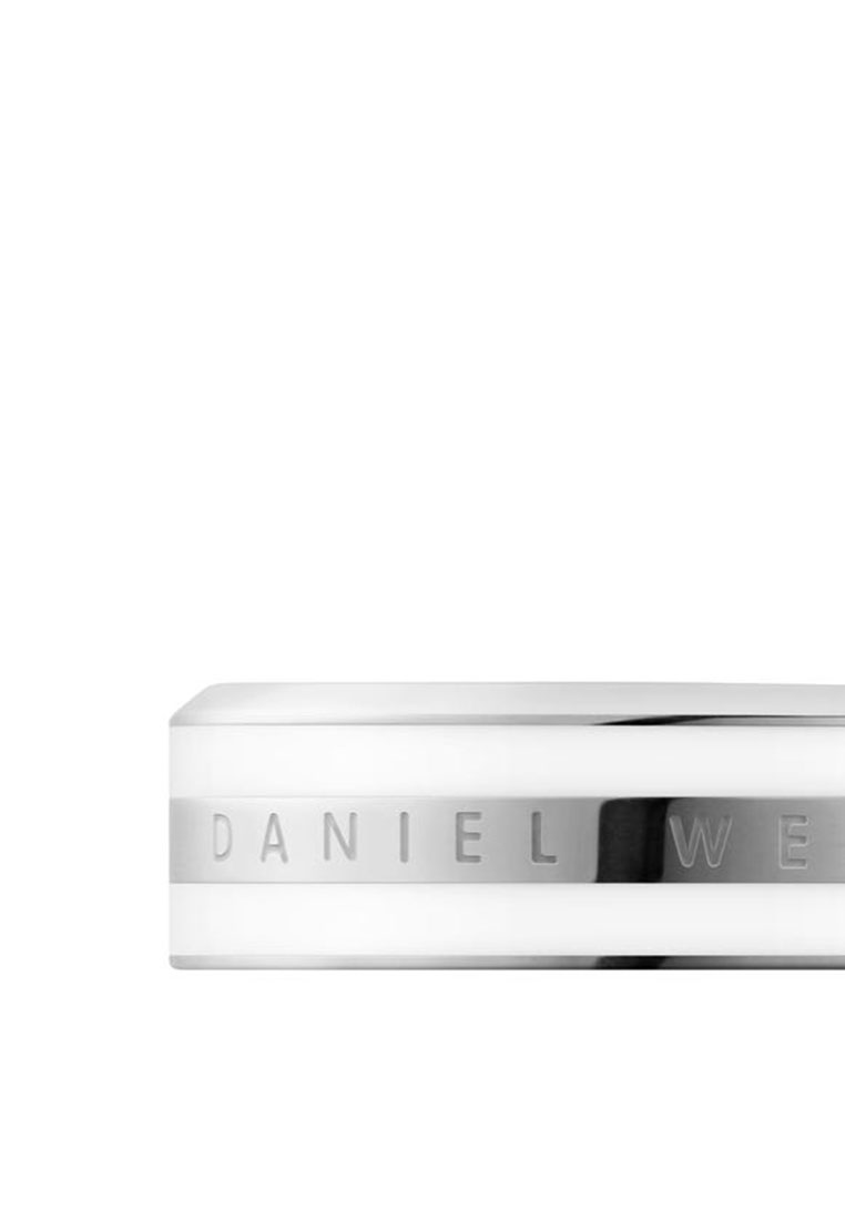 Daniel Wellington Emalie Ring Satin White Silver 54 - Stainless Steel Ring - Ring for women and men 