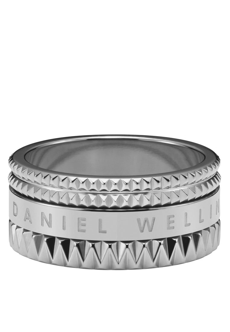 Daniel Wellington Elevation Ring Sliver - Unisex cincin - Couple Rings - Stainless steel Enamel Ring