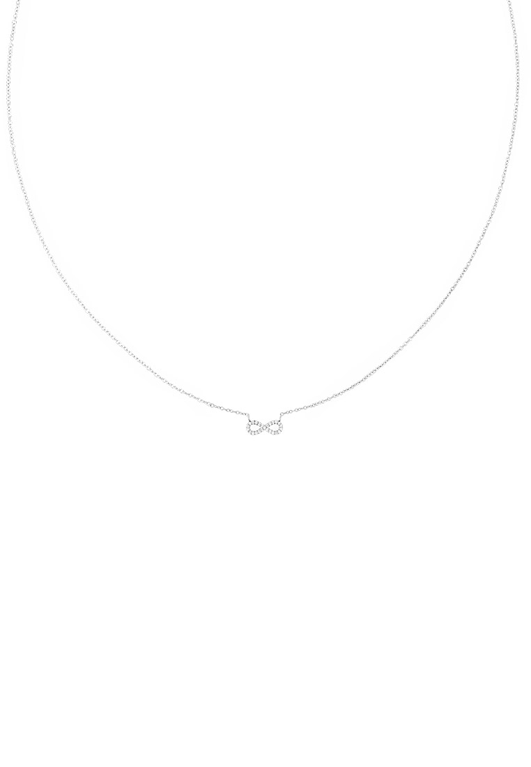Daniel Wellington Mirelle Infinity Necklace Silver Unisex Necklace for women and men stainless steel