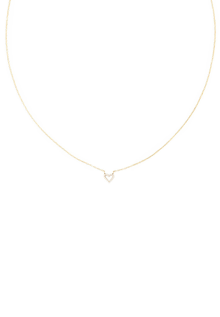 Daniel Wellington Mirelle Heart Necklace Gold Unisex Necklace for women and men stainless steel crys