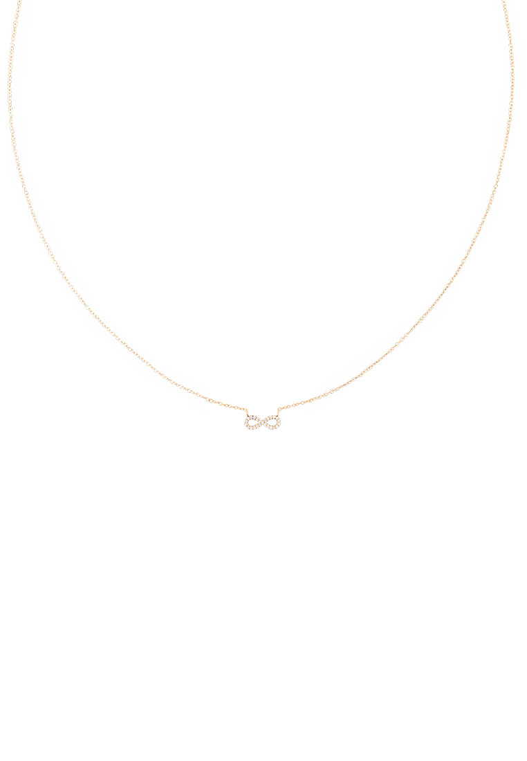 Daniel Wellington Mirelle Infinity Necklace Rose Gold Unisex Necklace for women and men stainless st
