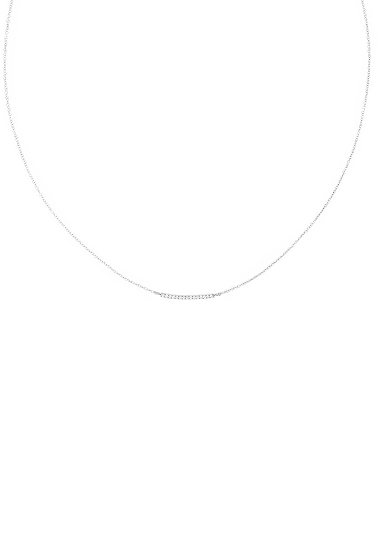 Daniel Wellington Mirelle Eternity Necklace Silver Unisex Necklace for women and men stainless steel