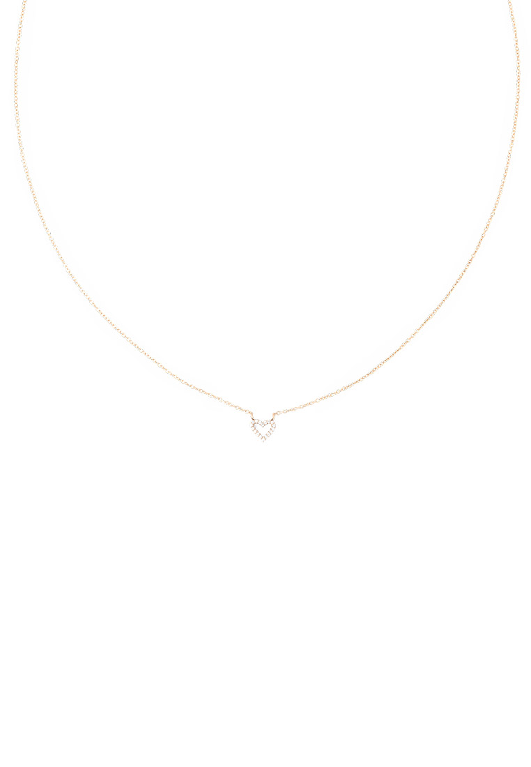 Daniel Wellington Mirelle Heart Necklace Rose Gold Unisex Necklace for women and men stainless steel