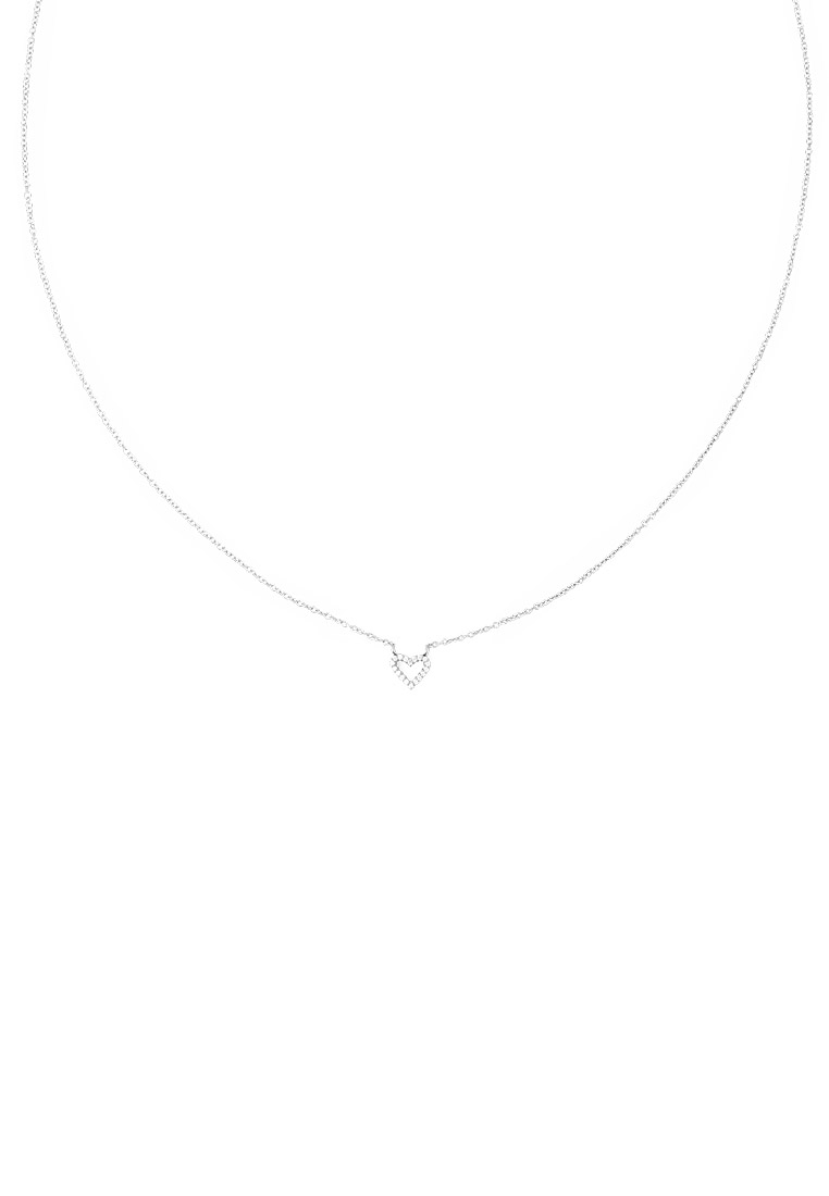 Daniel Wellington Mirelle Heart Necklace Silver Unisex Necklace for women and men stainless steel cr