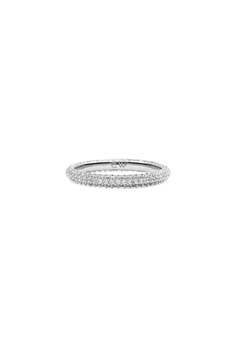 Daniel Wellington Pavé Ring 2.9mm Silver Unisex Ring for women and men stainless steel crystal Ring 