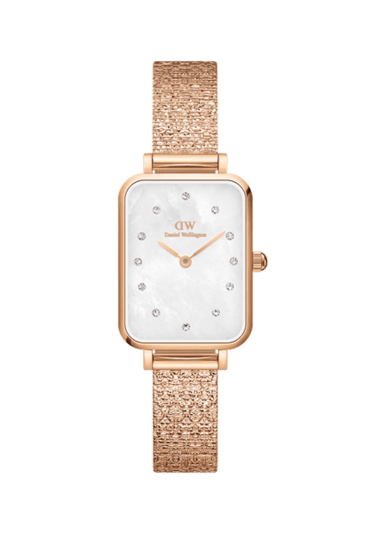Daniel Wellington Quadro 20x26mm Pressed Studio Lumine MOP White Rose gold - Crystals Mother of Pear