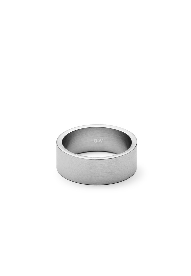Daniel Wellington Line Ring Brushed Silver 8.0mm - Unisex Ring for women and men stainless steel Rin
