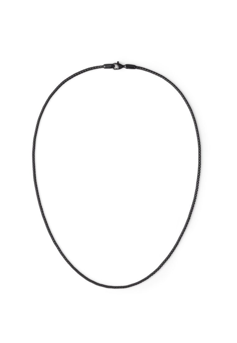 Daniel Wellington Tide Mesh Necklace Black 1.8 - Unisex Necklace for women and men stainless steel N