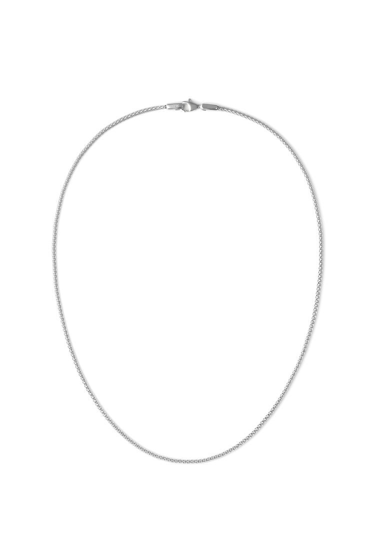 Daniel Wellington Tide Mesh Necklace Silver 1.8 - Unisex Necklace for women and men stainless steel