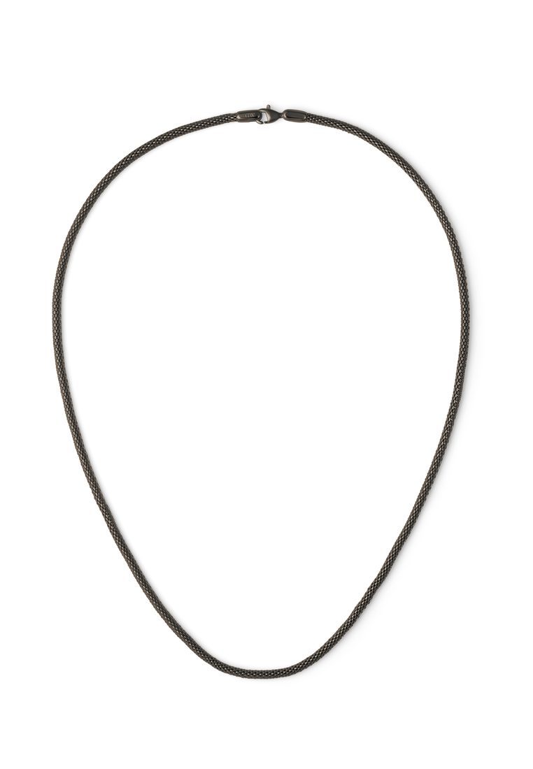 Daniel Wellington Tide Mesh Necklace Graphite 2.8 - Unisex Necklace for women and men stainless stee