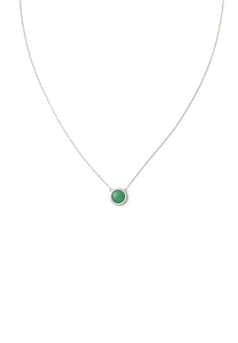 Daniel Wellington Audrey Necklace Jade Silver - Unisex Necklace for women and men stainless steel Ne