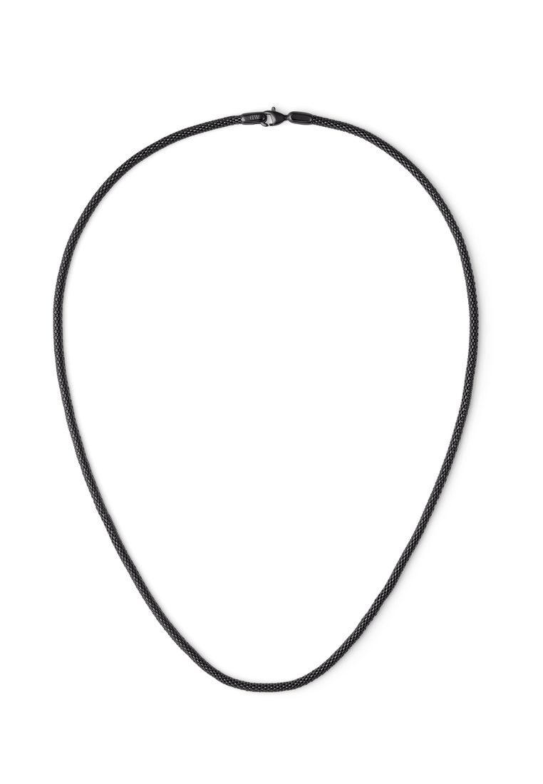 Daniel Wellington Tide Mesh Necklace Black 2.8 - Unisex Necklace for women and men stainless steel N