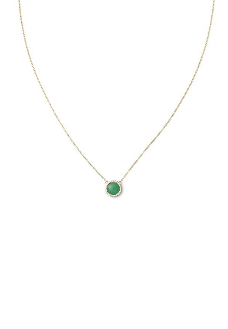 Daniel Wellington Audrey Necklace Jade Gold - Unisex Necklace for women and men stainless steel Neck