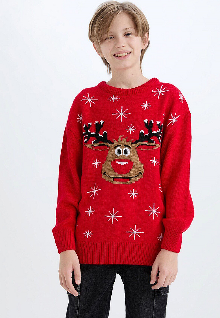 DeFacto Christmas Themed Knitted Sweater