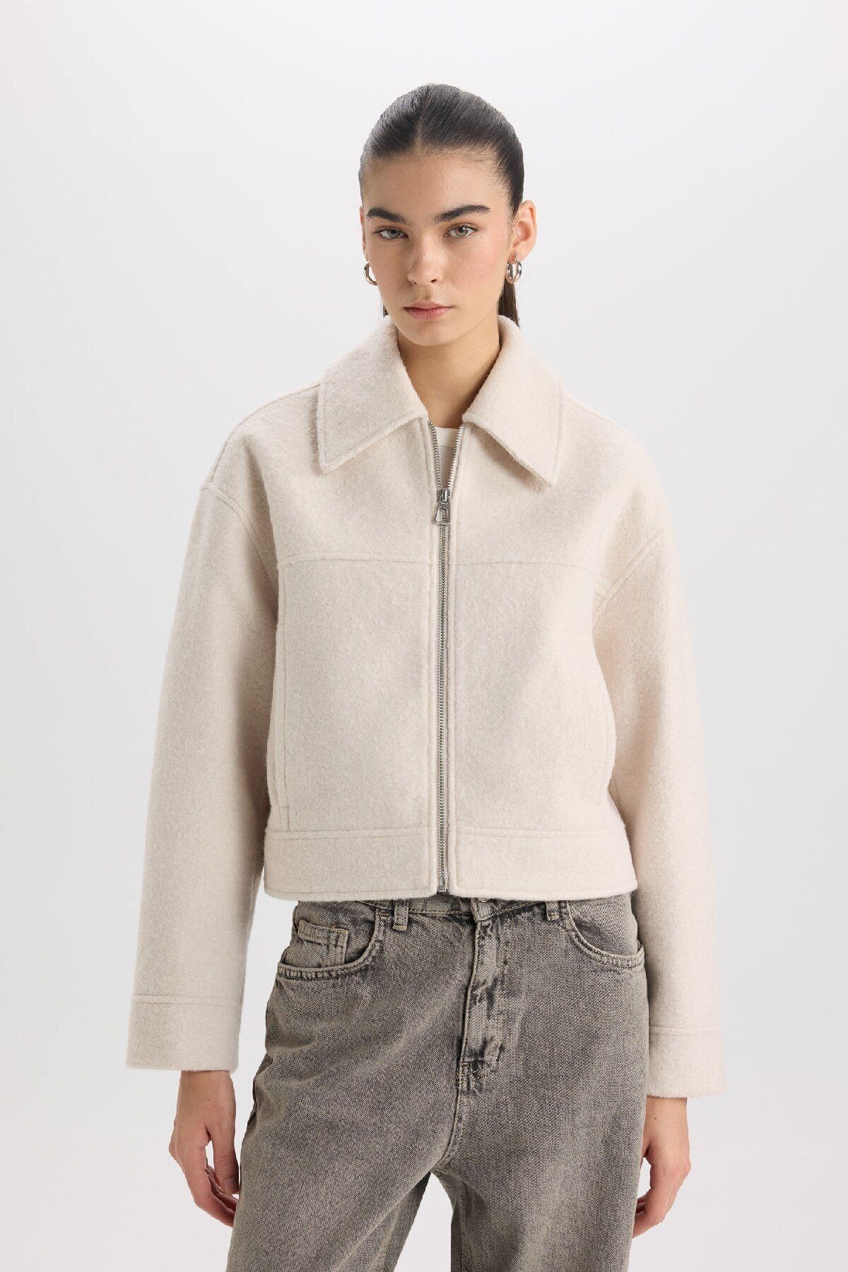 DeFacto Polo Collar Jacket