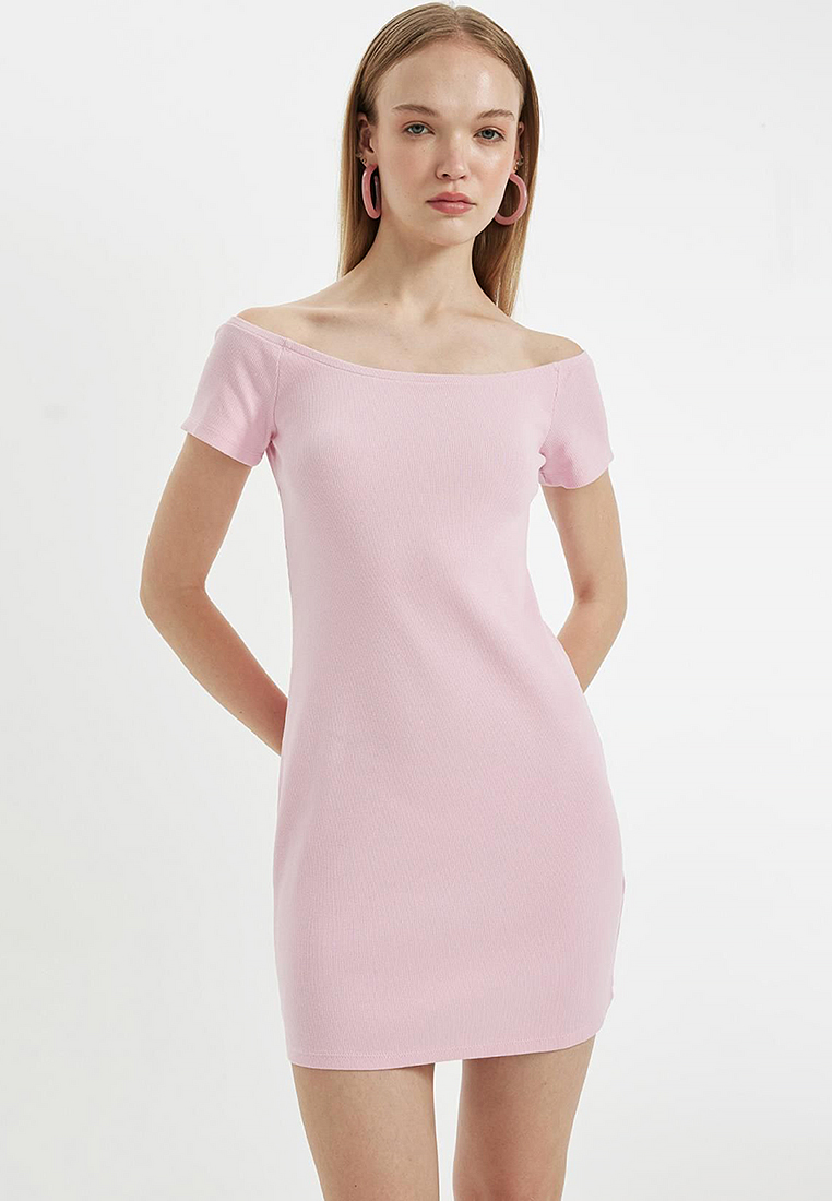 DeFacto Bodycon Ribbed Mini Dress