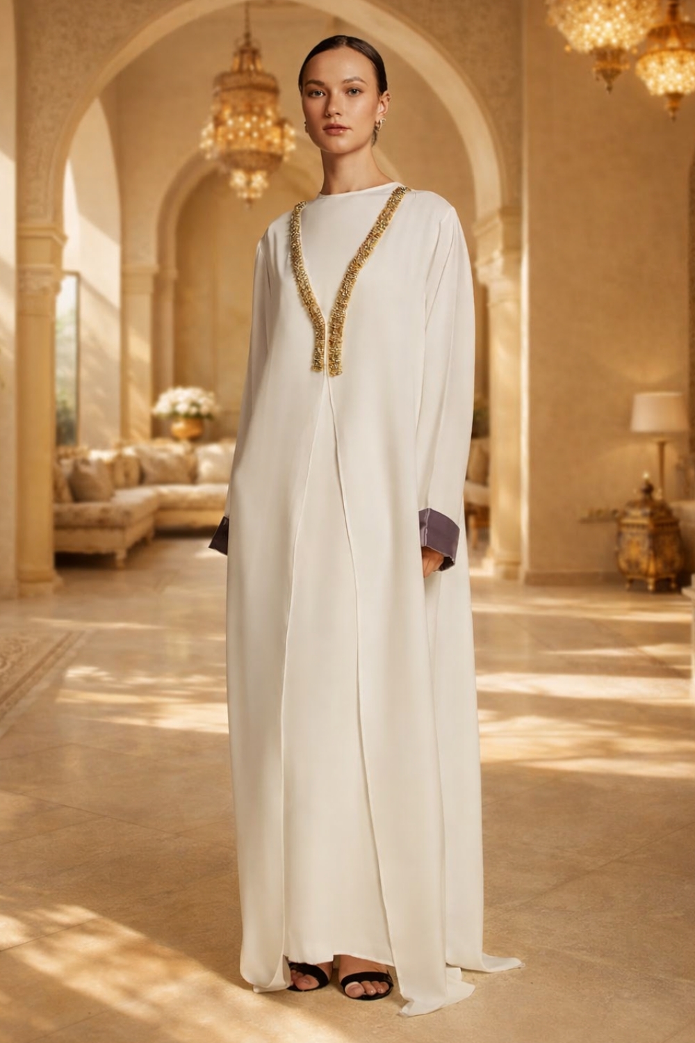 Demure & Co Demure Studio - Fasha Prive’ Coat Dress  in White