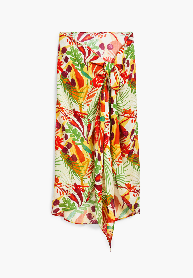 Desigual Tropical wrap skirt