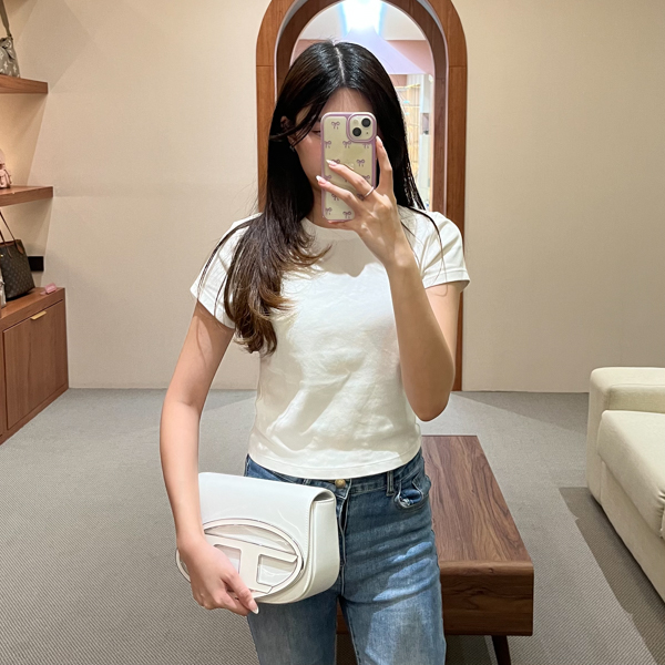 Diesel Tas DIESEL 1 DR WHITE SHOULDER BAG MEDIUM 100% ORIGINAL