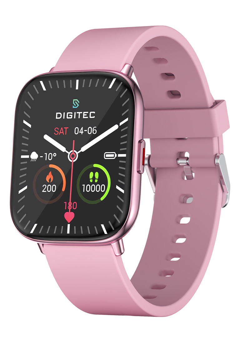 Digitec Wave - Smart Watch - Jam Tangan Pintar - Pink - Rubber Strap - W1208-C