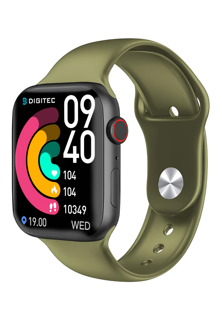 Digitec Vision - Smartwatch - Jam Tangan Pintar Pria Wanita - Green - Rubber Strap