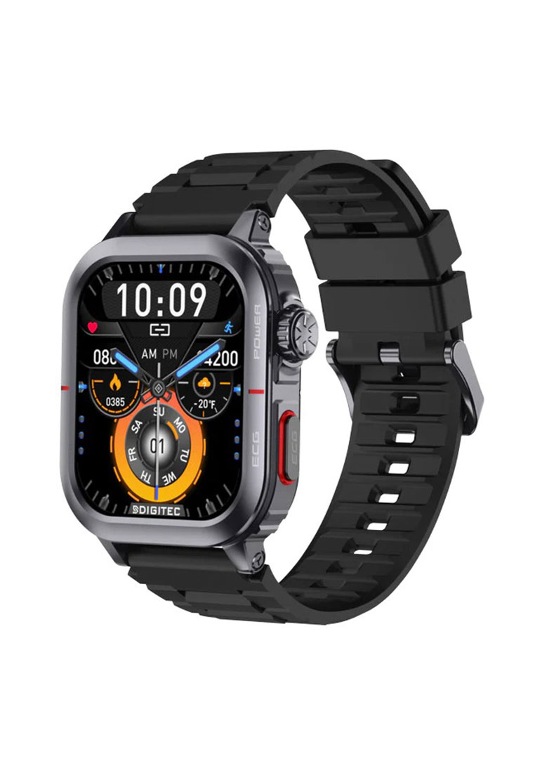 Digitec Jam Tangan Pria - Black - Rubber Strap - DG-SW-FORFIT-BK