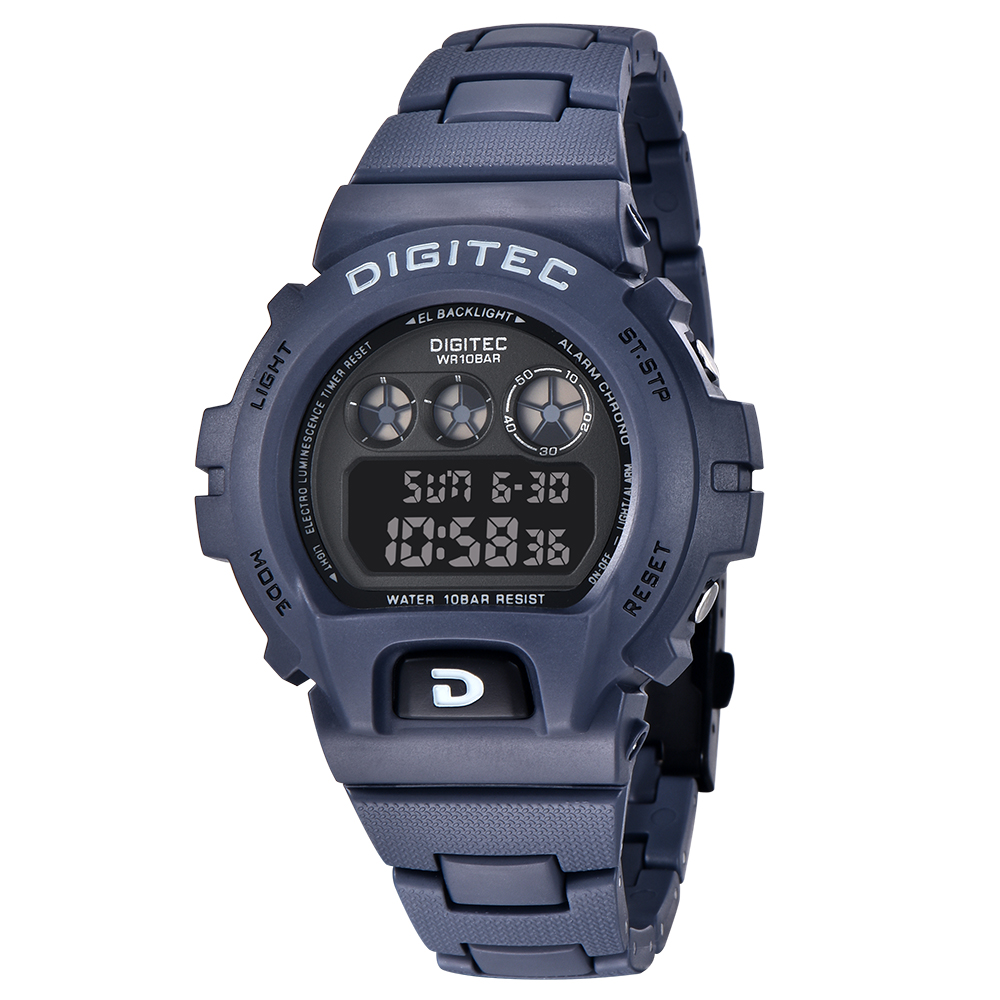 DIGITEC Jam Tangan Pria Digital DG-5198R with Digital Features BL-4B Blue