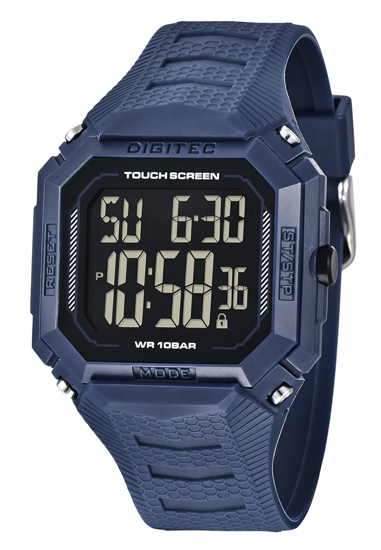 Digitec Touch Screen - Jam Tangan Digital Pria - Blue - Resin Strap - 8085-A