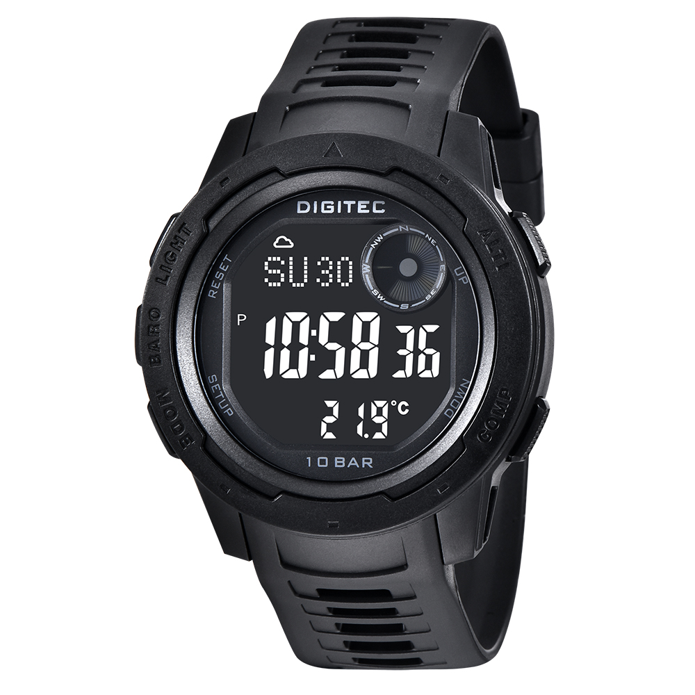 DIGITEC Jam Tangan Digital Pria DS-8100T Sport Watch - BK4B Black