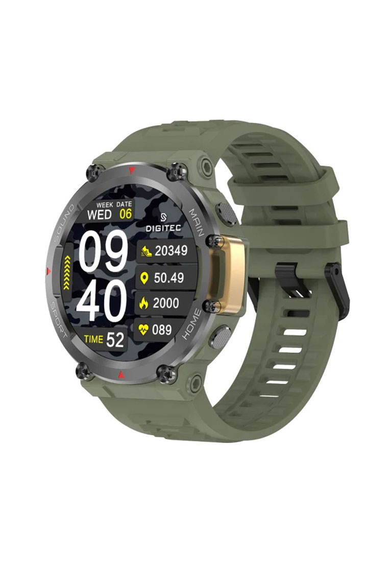 Digitec Jam Tangan Pria - Green Black - Rubber Strap - DG-SW-GAMA-GR