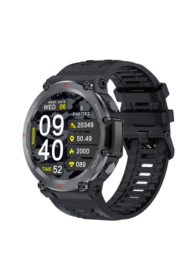 Digitec Jam Tangan Pria - Black - Rubber Strap - DG-SW-GAMA-BK