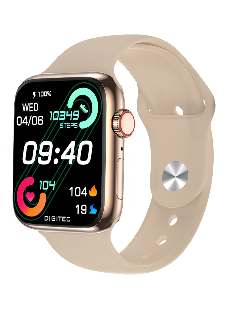 Digitec VISION MINI - Smartwatch - Jam Tangan Pintar Wanita - Rosegold - Rubber Strap