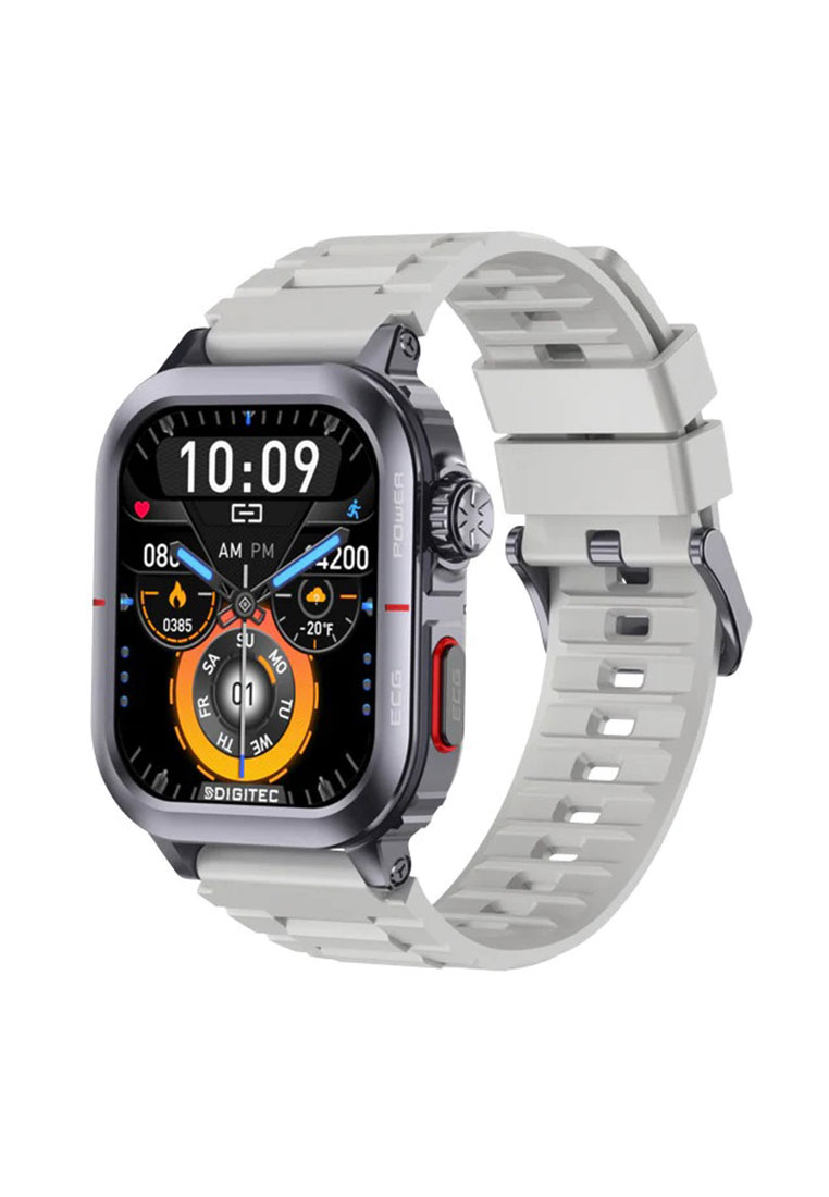 Digitec Jam Tangan Pria - Grey - Rubber Strap - DG-SW-FORFIT-GY