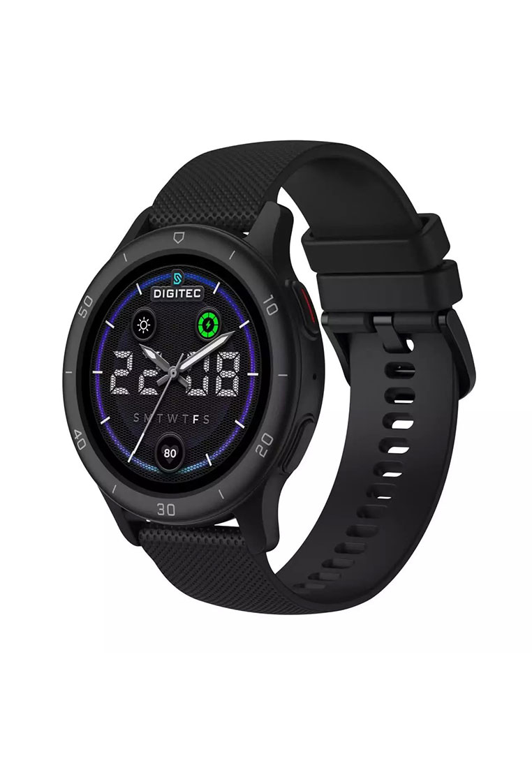 Digitec Jam Tangan Pria - Black - Rubber Strap - DG-SW-FUTURA-BK