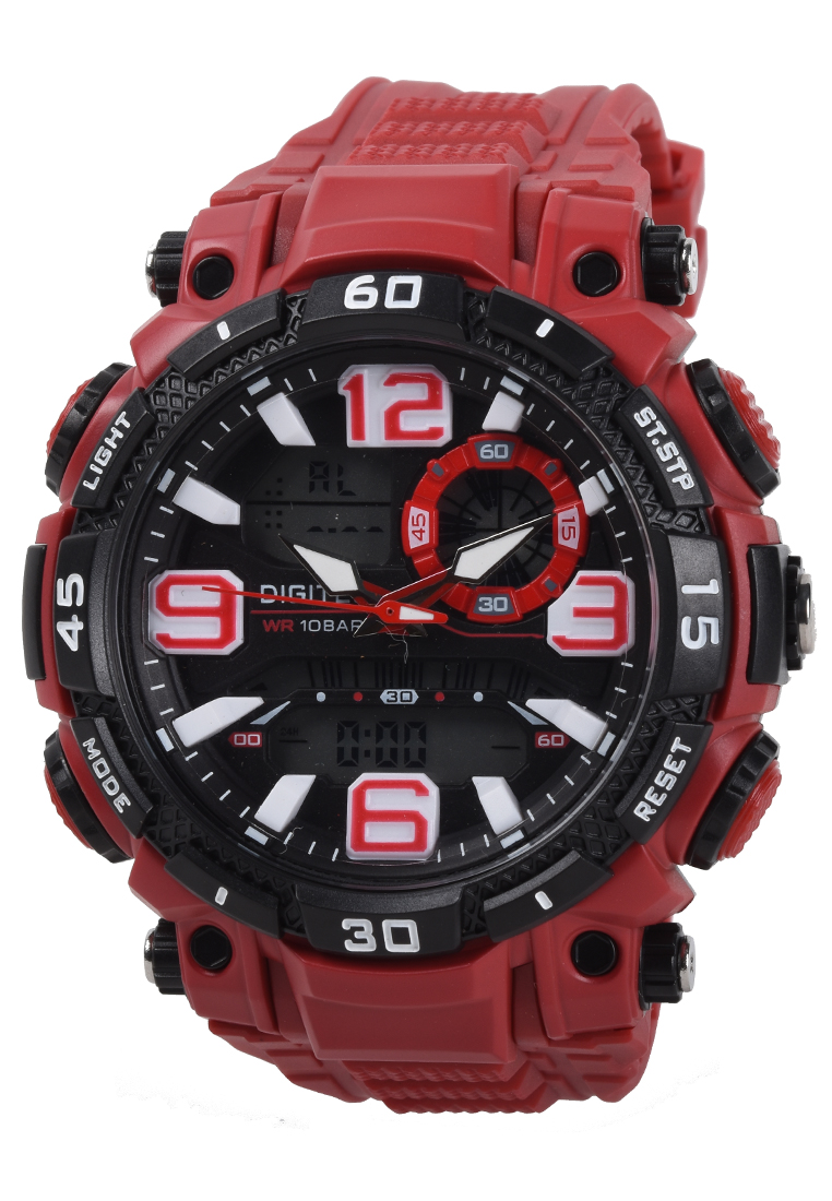 Digitec - Jam Tangan Pria - Red - Resin Strap - DA2030-E