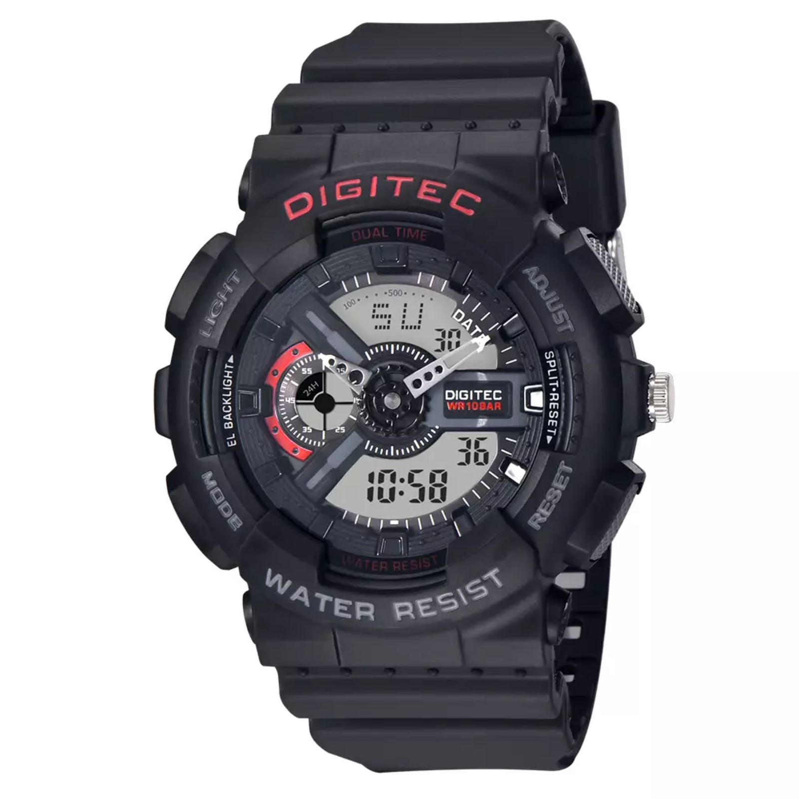 Digitec DA-2020T Karet Hitam Dial Abu