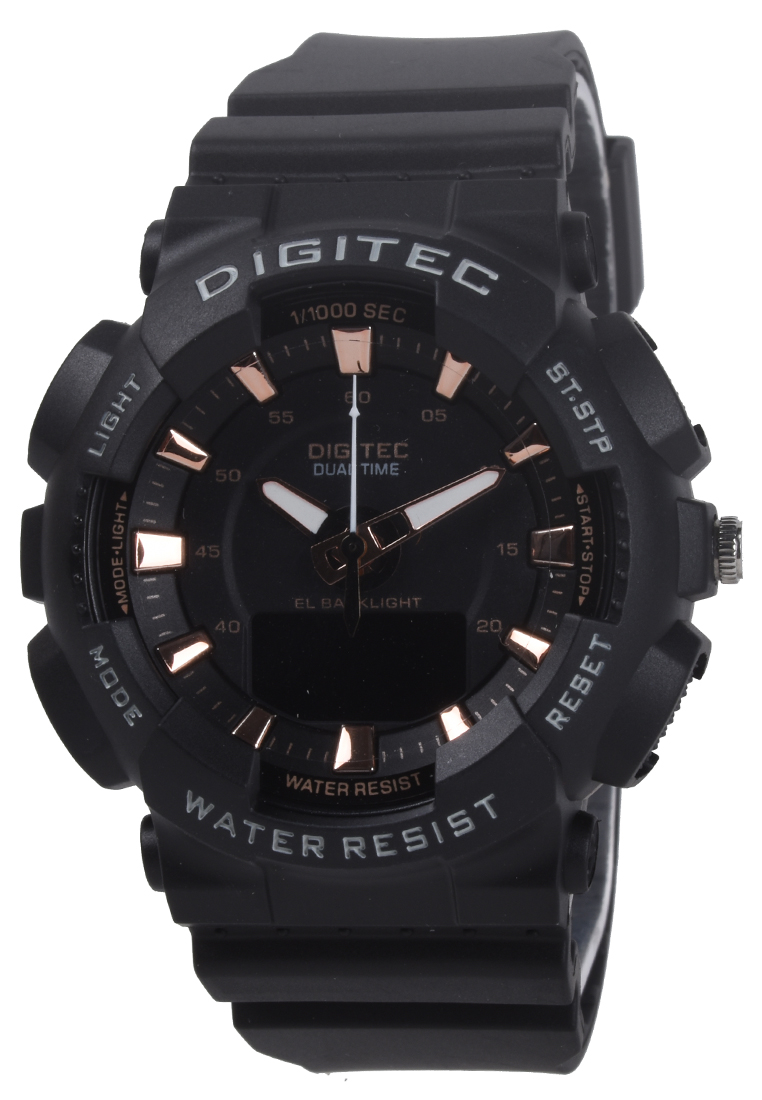 Digitec - Jam Tangan Sports Wanita - Black - Resin Strap - 3035-F