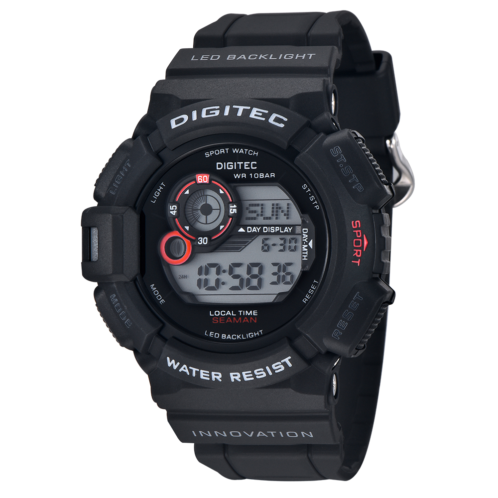 DIGITEC Jam Tangan Digital Pria DG-5028T Water Resist - BKRD4W Black