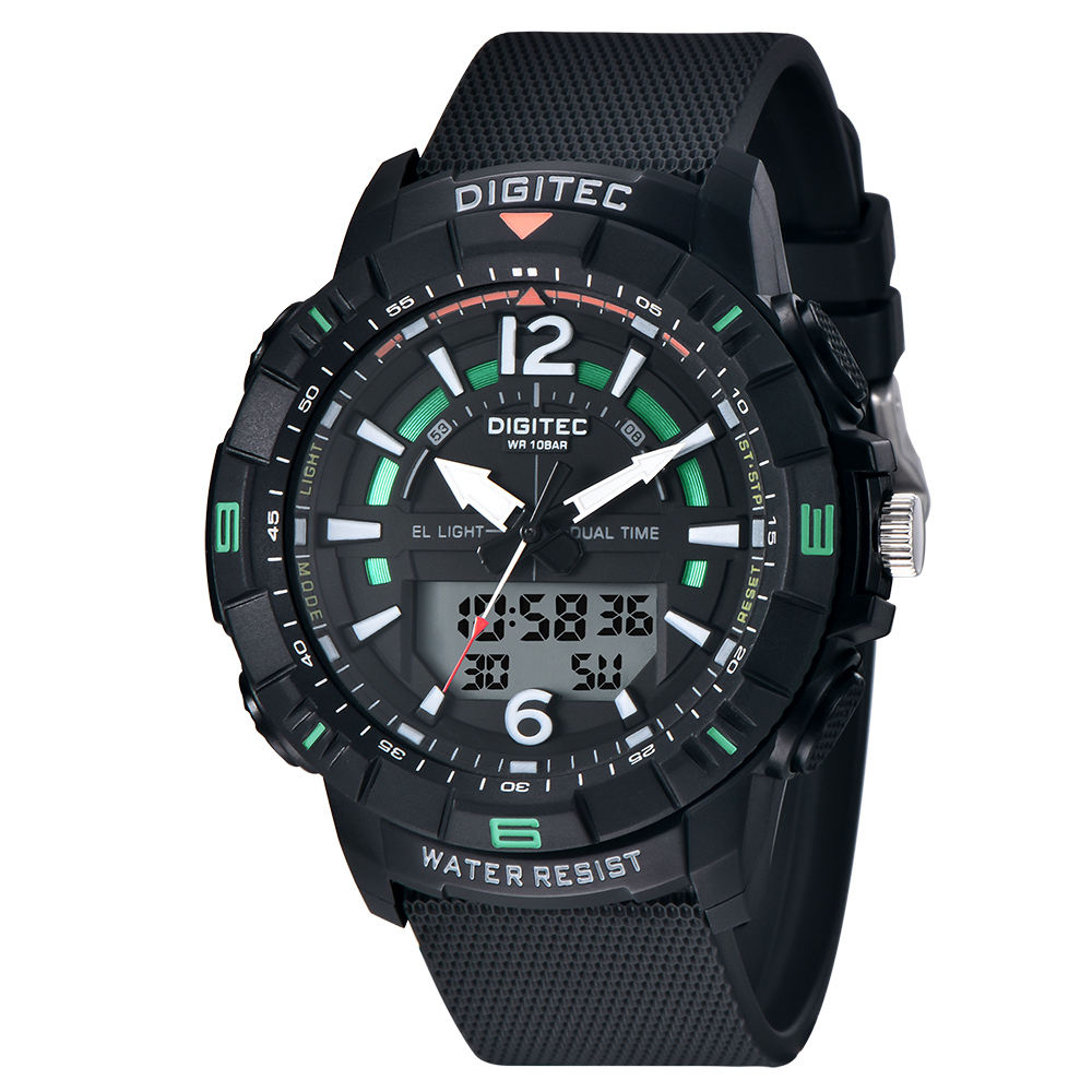 DIGITEC Jam Tangan Analog-Digital Pria DA-2130T Water Resist - BK4W Black